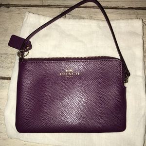 NWT Coach Purple Wristlet